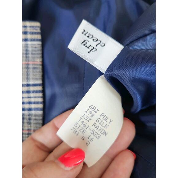 Pendleton Country Sophisticates Women's Plaid Silk Blend Blazer Jacket Sz 16 - Picture 6 of 8